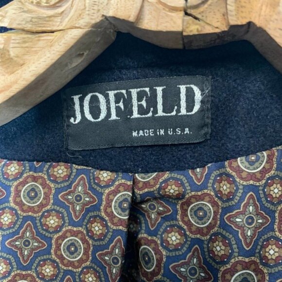 Vintage Navy Blue Wool Top Coat Dress Coat Sz Medium Union Made - Picture 13 of 14